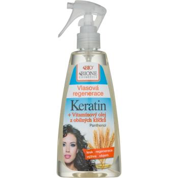 Bione Cosmetics Keratin Grain tratament pentru îngrijirea părului fără clătire Spray 260 ml