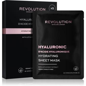 Revolution Skincare Hyaluronic Acid set de măști textile pentru hidratare intensa 5 buc