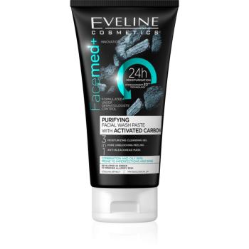 Eveline Cosmetics FaceMed+ gel de curatare 3 in 1 pentru ten gras și mixt 150 ml