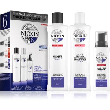 Nioxin System 6 Color Safe Chemically Treated Hair set cadou pentru parul subtiat VI.