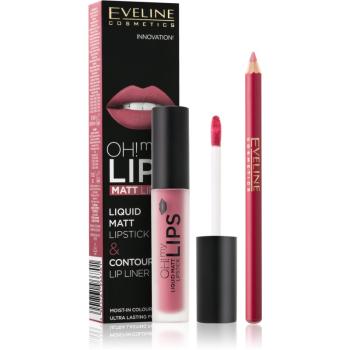 Eveline Cosmetics OH! my LIPS set de cosmetice pentru un aspect mat pentru femei 04 Sweet Lips