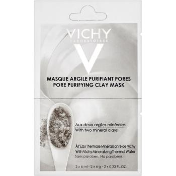 Vichy Mineral Masks masca facială pentru curatarea tenului pachet mic 2 x 6 ml