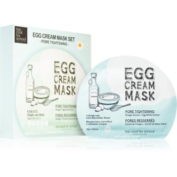 Too Cool For School Egg Cream Mask masca pentru celule pentru piele lucioasa cu pori dilatati 5x28 g