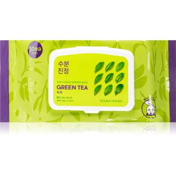 Holika Holika Pure Essence Green Tea mască înviorătoare pentru dimineață cu extracte de ceai verde 30 buc