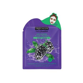 Freeman Mască de pânză pentru curățare profundă Tea Tree și mure (Deep Clearing Mask) 25 ml