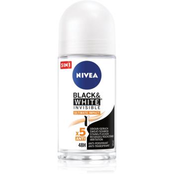 Nivea Invisible Black & White Ultimate Impact deodorant roll-on antiperspirant 48 de ore 50 ml