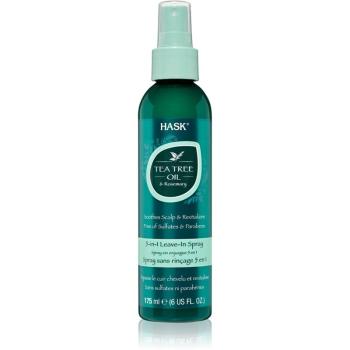 HASK Tea Tree Oil & Rosemary spray care nu necesita clatire pentru un scalp uscat, atenueaza senzatia de mancarime 175 ml