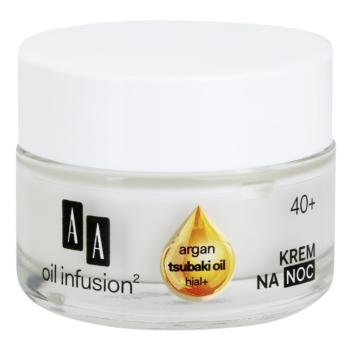 AA Cosmetics Oil Infusion2 Argan Tsubaki 40+ crema regeneratoare de noapte cu efect antirid 50 ml