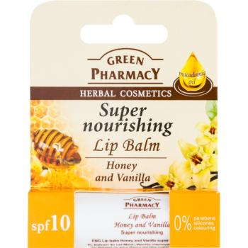 Green Pharmacy Lip Care balsam de buze hranitor SPF 10 fara siliconi, parabeni și coloranți 3.6 g