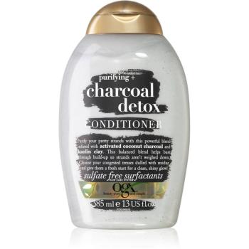 OGX Charcoal Detox Balsam de curățare pentru par deteriorat 385 ml