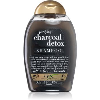 OGX Charcoal Detox sampon pentru curatare pentru par deteriorat 385 ml