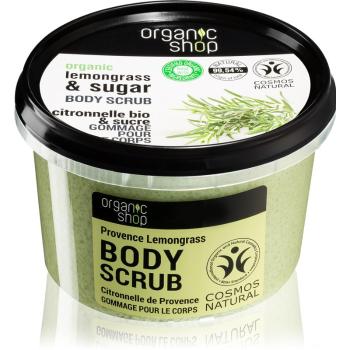 Organic Shop Organic Lemongrass & Sugar crema delicata pentru exfoliere pentru corp 250 ml