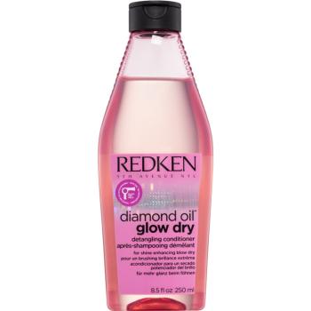Redken Diamond Oil Glow Dry balsam pentru păr ușor de pieptănat cu efect iluminator pentru accelerarea uscării 250 ml