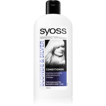 Syoss Blonde & Silver Balsam de curățare pentru părul blond şi gri 500 ml