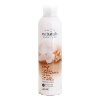 Avon Naturals Body lapte de corp cu vanilie si lemn de santal 200 ml