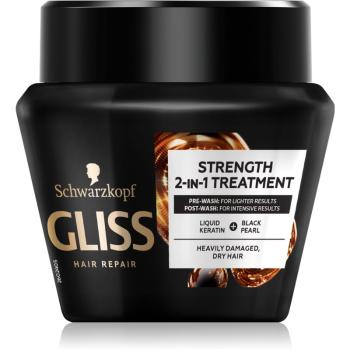 Schwarzkopf Gliss Strength 2-IN-1 Treatment mască fortifiantă pentru păr uscat și deteriorat 300 ml