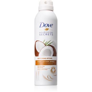 Dove Nourishing Secrets Restoring Ritual spray lotiune de corp Kokosový olej a Mandlové mléko 190 ml