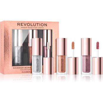 Makeup Revolution Shimmer Bomb set cu luciu de buze
