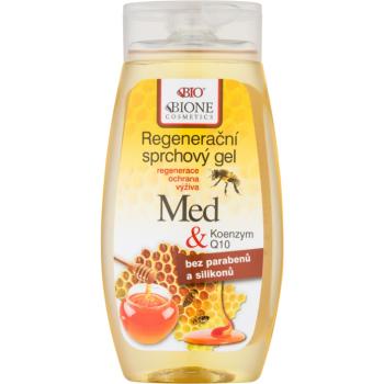 Bione Cosmetics Honey + Q10 gel de dus regenerabil 260 ml