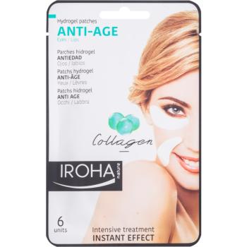 Iroha Anti - Age Collagen Mască anti-rid pentru zonele din jurul ochilor și al buzelor 3 x 2 buc