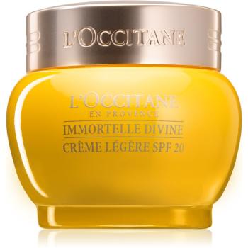 L’Occitane Immortelle Divine Light Cream SPF 20 crema hidratanta usoara antirid SPF 20 50 ml