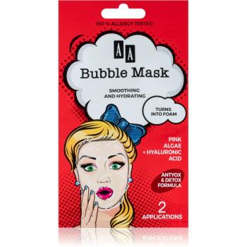 AA Cosmetics AA Bubble Mask masca hidratanta pentru netezire 2 x 4 ml