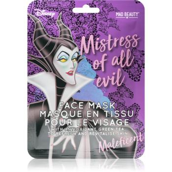 Mad Beauty Disney Villains Maleficent mască textilă revitalizantă cu extracte de ceai verde 25 ml