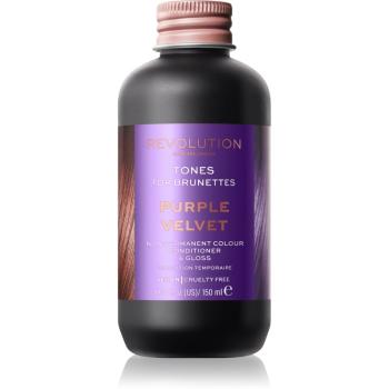 Revolution Haircare Tones For Brunettes balsam pentru tonifiere pentru nuante de par castaniu culoare Purple Velvet 150 ml