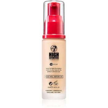 W7 Cosmetics HD fond de ten crema hidratant culoare Buttercream 30 ml