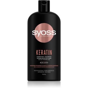 Syoss Keratin Blue Lotos sampon fortifiant împotriva părului fragil 750 ml