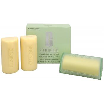 Clinique Săpun  facial de curațare  pentru ten combinat și gras - 3 buc (Three Little Soaps Oily Skin Formula) 3 x 50 g