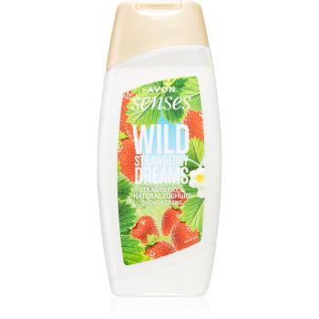 Avon Senses Wild Strawberry Dreams gel de duș mătăsos cu aroma de capsuni 250 ml