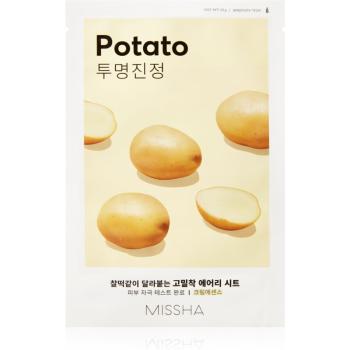 Missha Airy Fit Potato mască textilă pentru netezire pentru o piele mai luminoasa 19 g
