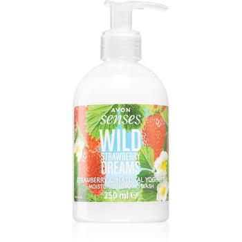 Avon Senses Wild Strawberry Dreams Săpun lichid pentru mâini cu aroma de capsuni 250 ml