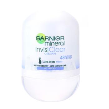 Garnier Mineral Invisi Clear deodorant roll-on cu particule de minerale impotriva petelor albe 48h  50 ml