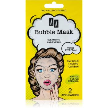AA Cosmetics AA Bubble Mask masca de fata  pentru curatare 2 x 4 ml