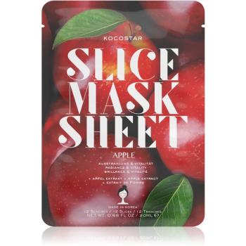 KOCOSTAR Slice Mask Sheet Apple Mască de iluminare și revitalizare 20 ml