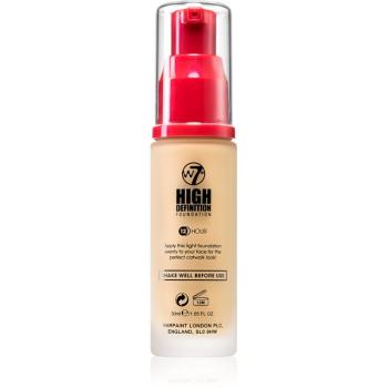 W7 Cosmetics HD fond de ten crema hidratant culoare Honey 30 ml