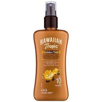 Hawaiian Tropic Golden Tint Lapte de corp protector în spray SPF 10 200 ml
