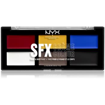 NYX Professional Makeup SFX Creme Colour™ paletă corp si fata culoare Primary 6 x 1.4 g