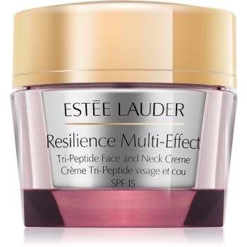 Estée Lauder Resilience Multi-Effect Tri-Peptice Face and Neck Creme SPF 15 cremă intens hrănitoare pentru tenul uscat SPF 15 50 ml