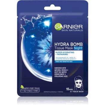 Garnier Skin Naturals Hydra Bomb mască textilă nutritivă  pentru noapte 28 g