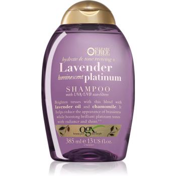 OGX Lavender Platinum șampon nuanțator pentru nuante inchise de blond 385 ml