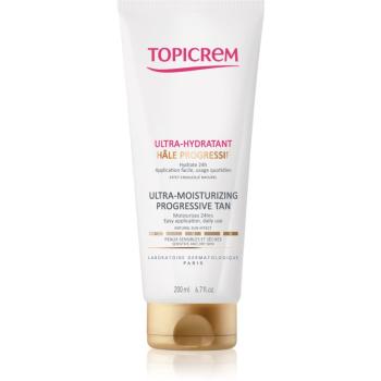 Topicrem UH BODY Ultra-Moisturizing Progressive Tan lotiune hidratanta pentru bronzare pentru piele uscata si sensibila 200 ml