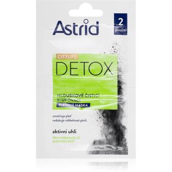 Astrid CITYLIFE Detox masca cu cărbune activ 2x8 ml