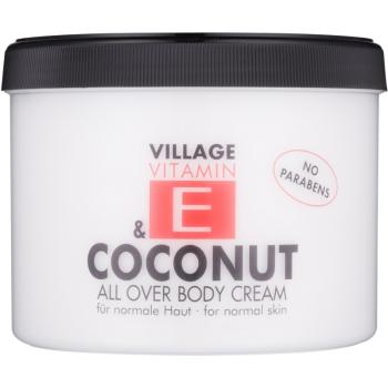 Village Vitamin E Coconut crema de corp fără parabeni 500 ml