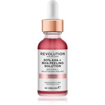 Revolution Skincare 30% AHA + BHA Peeling Solution peeling chimic intensiv pentru o piele mai luminoasa 30 ml
