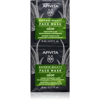 Apivita Express Beauty Aloe masca faciala hidratanta cu aloe vera 2 x 8 ml