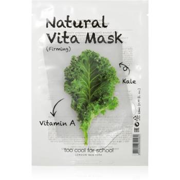Too Cool For School Natural Vita Mask Firming Kale mască textilă pentru contururile faciale, cu efect de fermitate 23 g