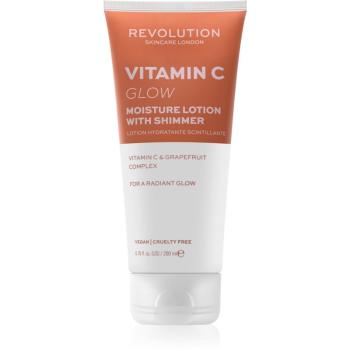 Revolution Skincare Body Vitamin C (Glow) loțiune de corp iluminatoare cu particule stralucitoare 200 ml